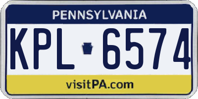 PA license plate KPL6574