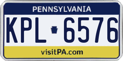 PA license plate KPL6576