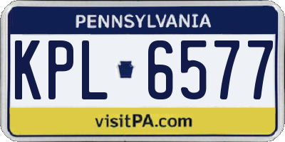 PA license plate KPL6577