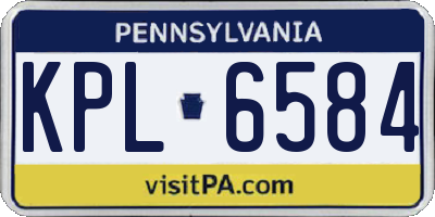 PA license plate KPL6584