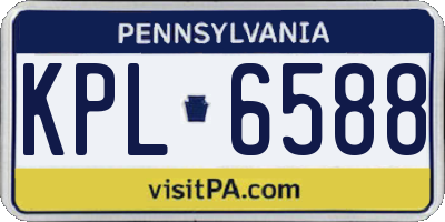 PA license plate KPL6588