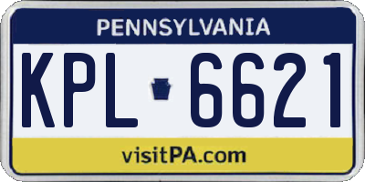 PA license plate KPL6621