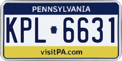 PA license plate KPL6631