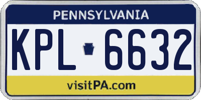 PA license plate KPL6632