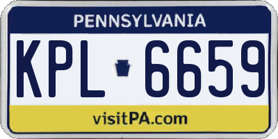 PA license plate KPL6659