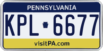 PA license plate KPL6677