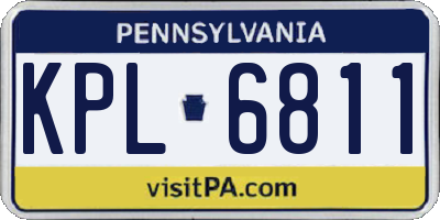 PA license plate KPL6811