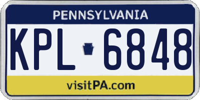 PA license plate KPL6848