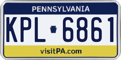 PA license plate KPL6861