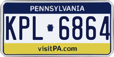 PA license plate KPL6864