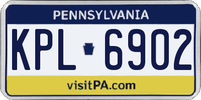 PA license plate KPL6902