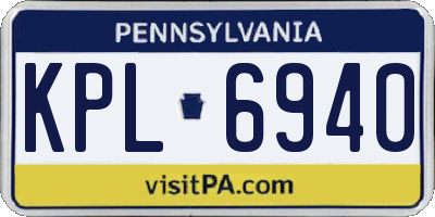 PA license plate KPL6940