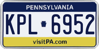 PA license plate KPL6952