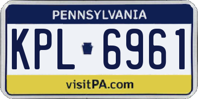 PA license plate KPL6961