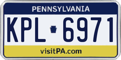 PA license plate KPL6971