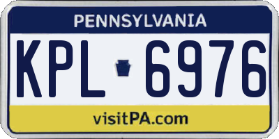 PA license plate KPL6976