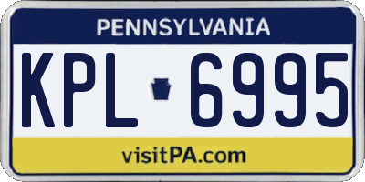 PA license plate KPL6995