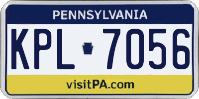 PA license plate KPL7056