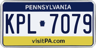 PA license plate KPL7079