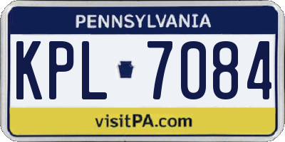 PA license plate KPL7084