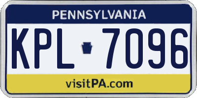PA license plate KPL7096