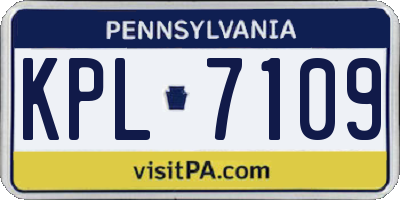 PA license plate KPL7109