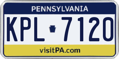 PA license plate KPL7120