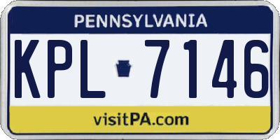PA license plate KPL7146