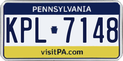 PA license plate KPL7148