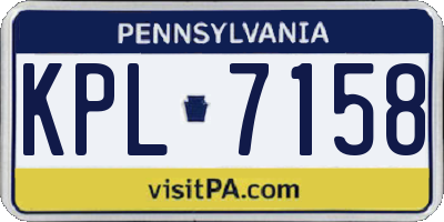 PA license plate KPL7158