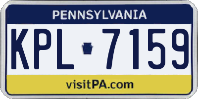 PA license plate KPL7159