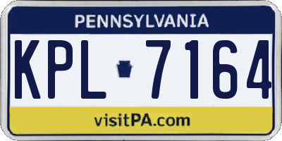 PA license plate KPL7164
