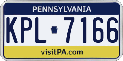 PA license plate KPL7166