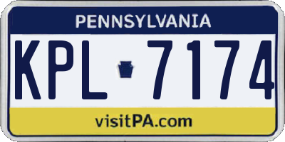 PA license plate KPL7174
