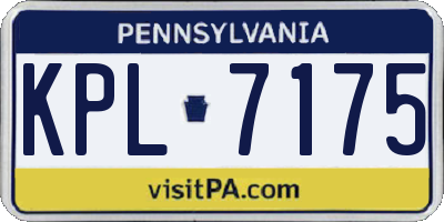 PA license plate KPL7175