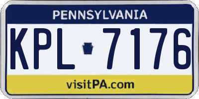 PA license plate KPL7176