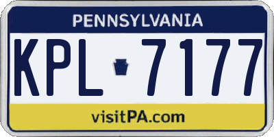 PA license plate KPL7177
