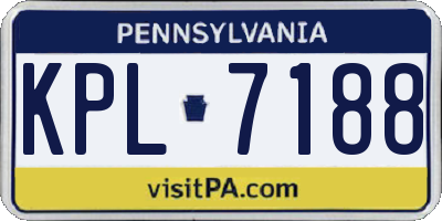 PA license plate KPL7188