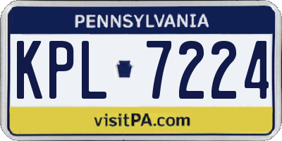 PA license plate KPL7224