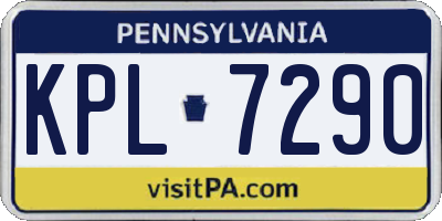 PA license plate KPL7290