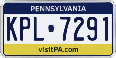 PA license plate KPL7291