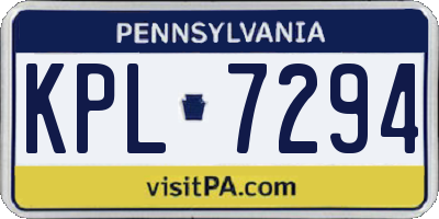 PA license plate KPL7294