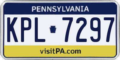 PA license plate KPL7297