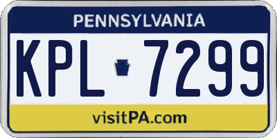 PA license plate KPL7299