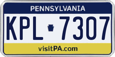 PA license plate KPL7307