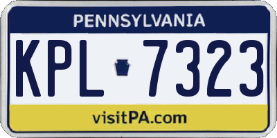 PA license plate KPL7323