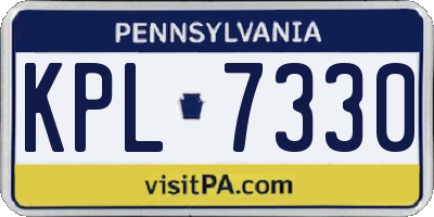 PA license plate KPL7330