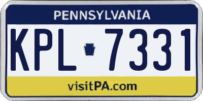 PA license plate KPL7331