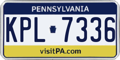 PA license plate KPL7336