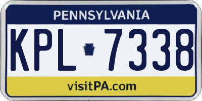 PA license plate KPL7338